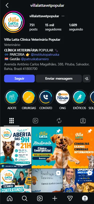 Conheça o Instagram da Villa Latta